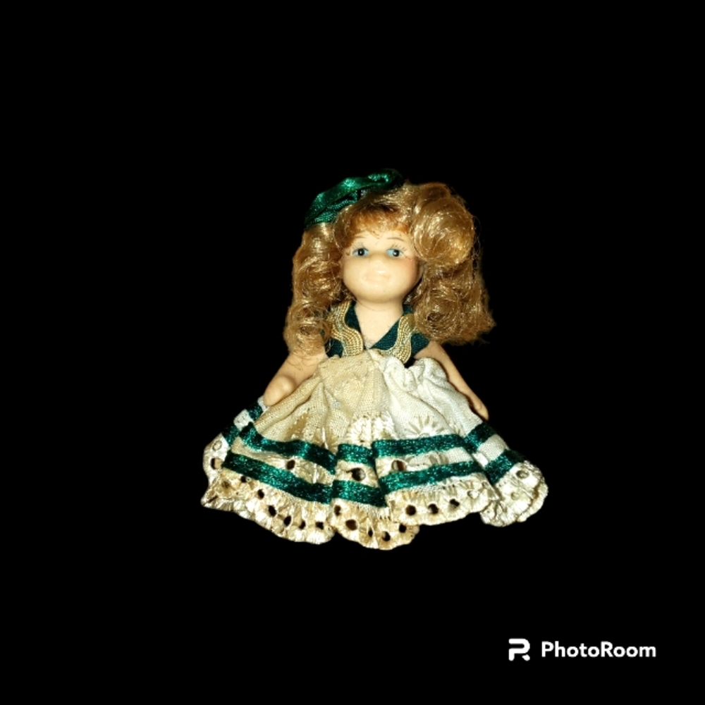 Antique Fancy Freinds Collectibles Mini  Jointed Bisque Porcelain Doll